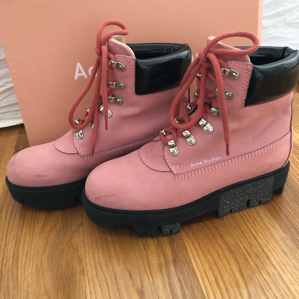 Acne studios pink boots size 38